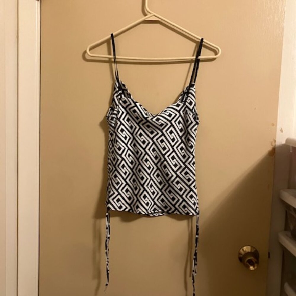 Cool Black and White Geometric Tank Top - Picture 1 of 4